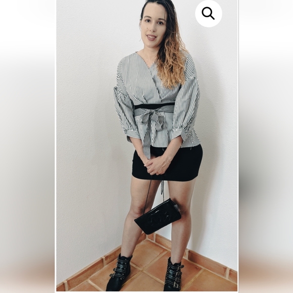 NWT WINTER STREET FASHION BUSINESS CHIC ME PUFF SLEEVE BLOUSE S:SMALL-LARGE - Picture 7 of 13